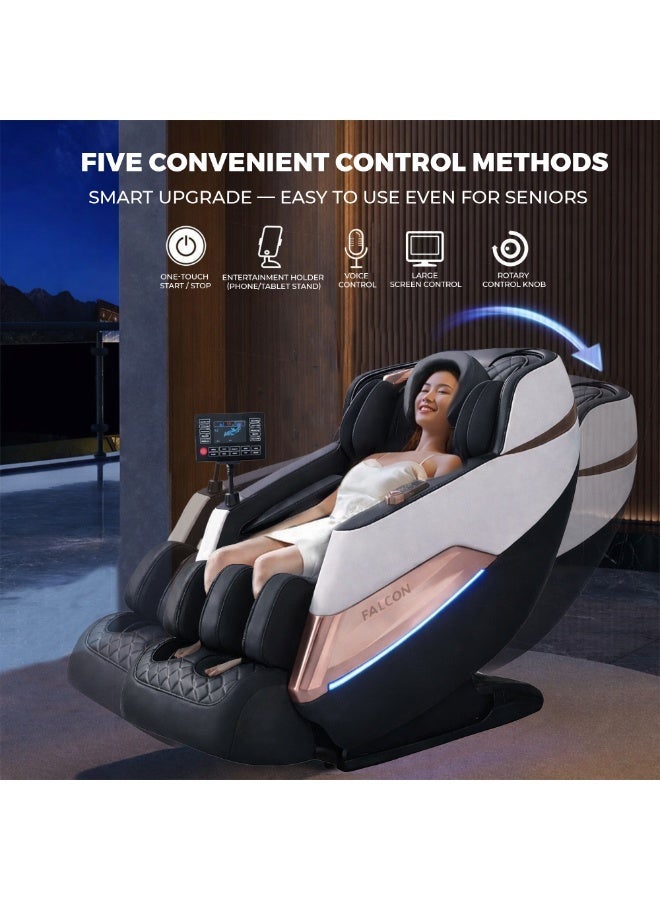 FALCON 4D Massage Chair | SL Track Zero Gravity Recline | Soothing heat therapy | Advanced Air bag compression Adjustable intensity| Bluetooth Speakers  | Precision massage | Gift for Loved Ones (5 year warranty) - Image 4